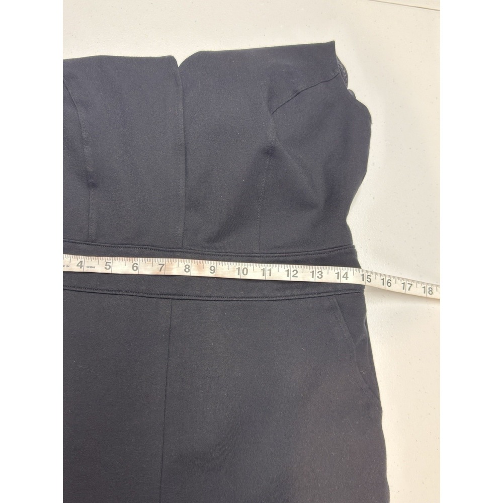 Spanx The Perfect Sleeveless Jumpsuit Black Flared Leg Women's Size M Regular - Picture 9 of 15